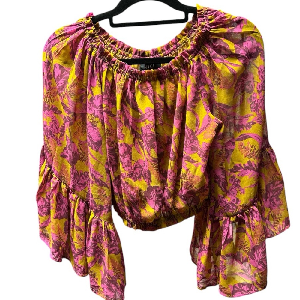 VICI COLLECTION Floral Off-Shoulder Boho Blouse - Picture 2 of 6